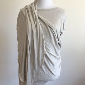 Yummie Tummie khaki wrap sweater RARE medium